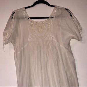 White boho top